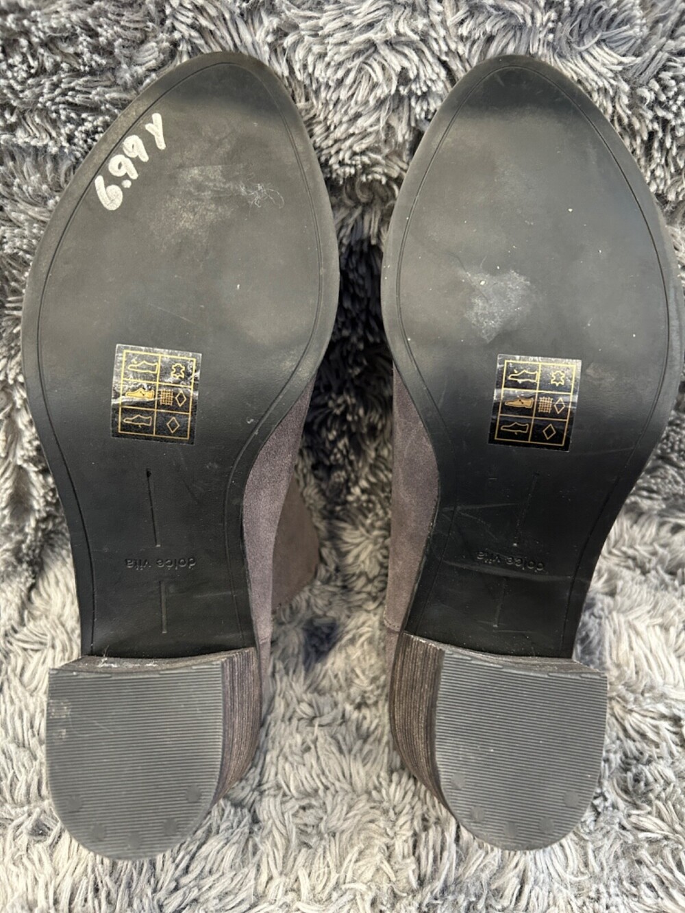 Dolce Vita Selene Women Sz. 9M Grey Slide On Mule/Bootie Heels Boots - Picture 12 of 14